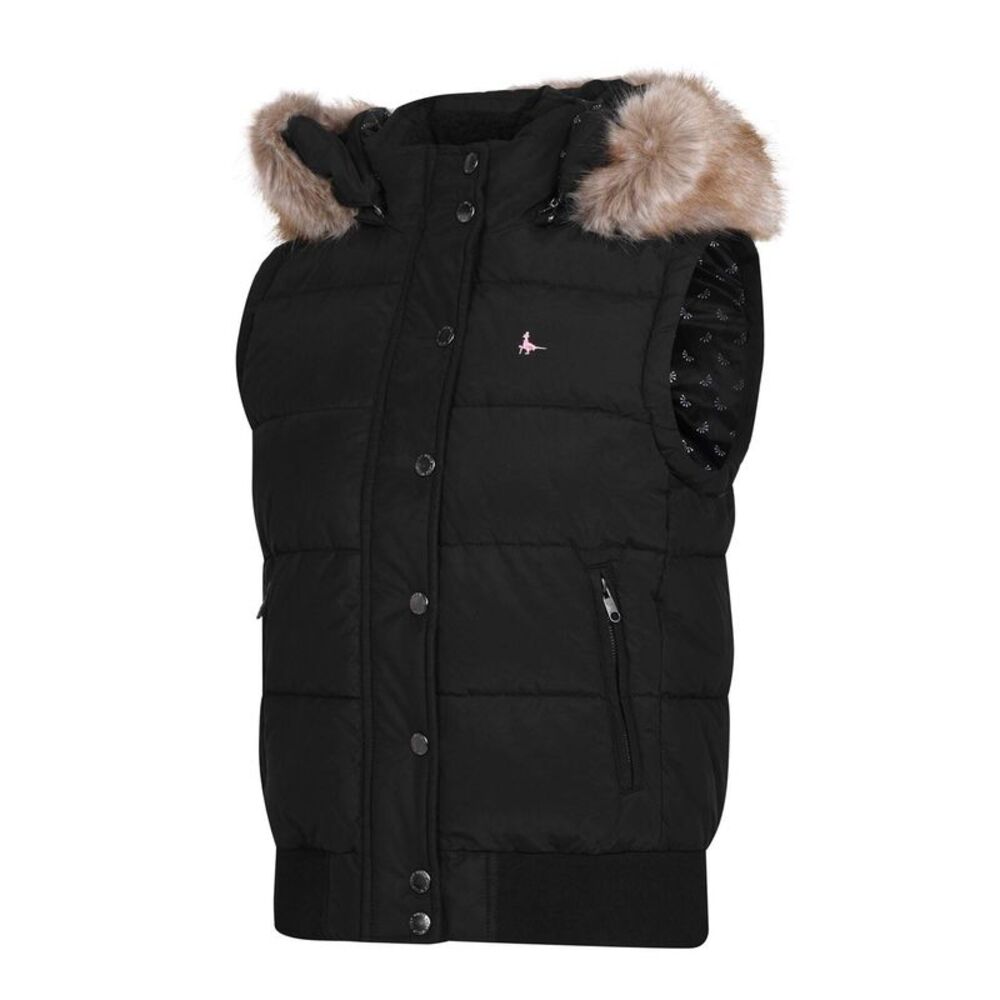 Jack Wills Womens/Ladies Sleeveless Puffer Jacket / Black